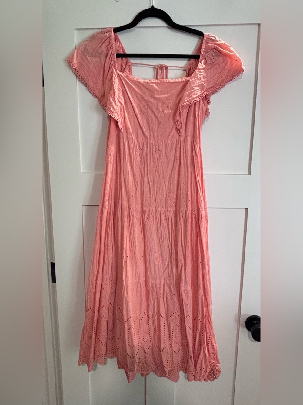 Caslon Women’s Pink Eyelet Midi Dress Size Large